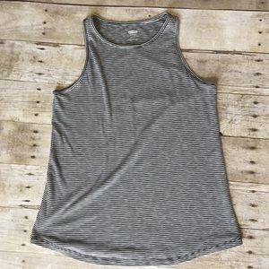 Old navy black and white striped tank, XS